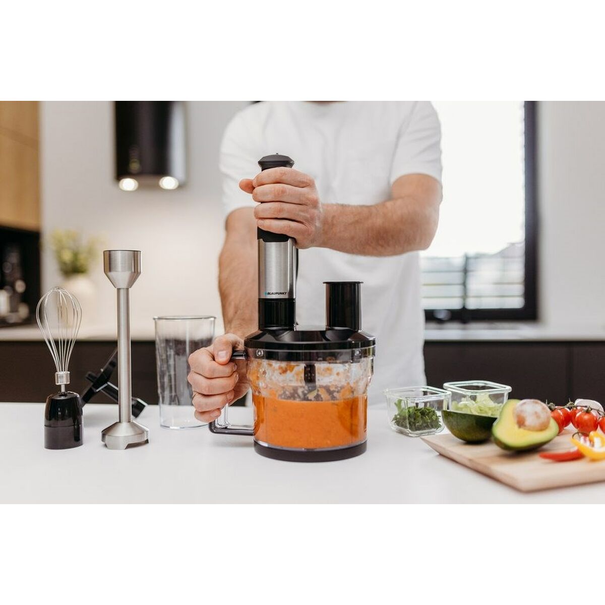 Cup Blender Blaupunkt HBD812 Black Silver 1700 W